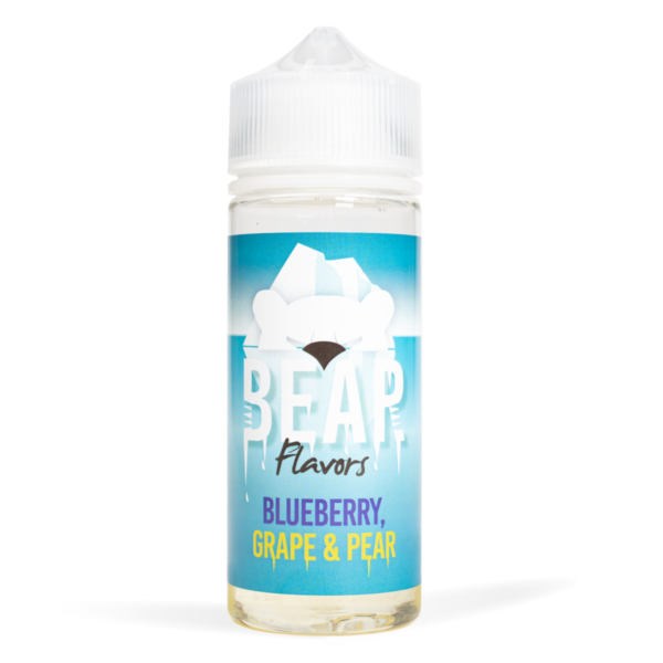 Eco Vape Bear Polar Blueberry Grape & Pear 100ml White Background