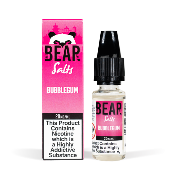 Bear Salts 10ml Panda Bubblegum Nic Salt White Background Studio Shot