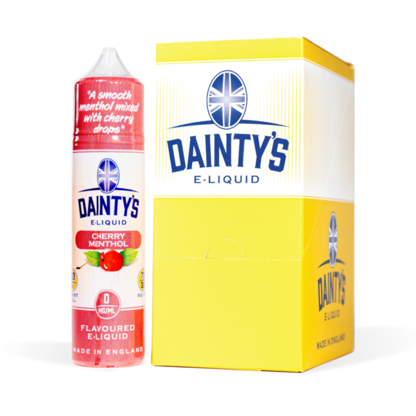 Dainty's Cherry Menthol 50ml CDU White Background Studio Shot