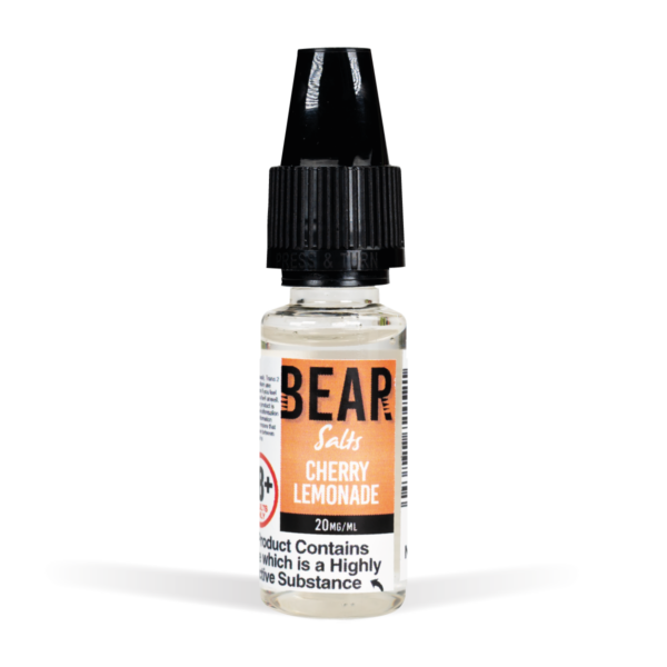 Bear Salts 10ml Panda Cherry Lemonade Nic Salt White Background Studio Shot