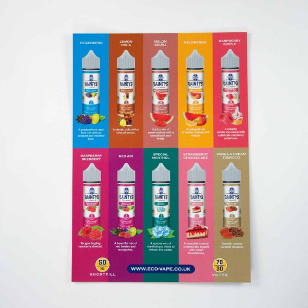 Dainty's 50ml POS Poster