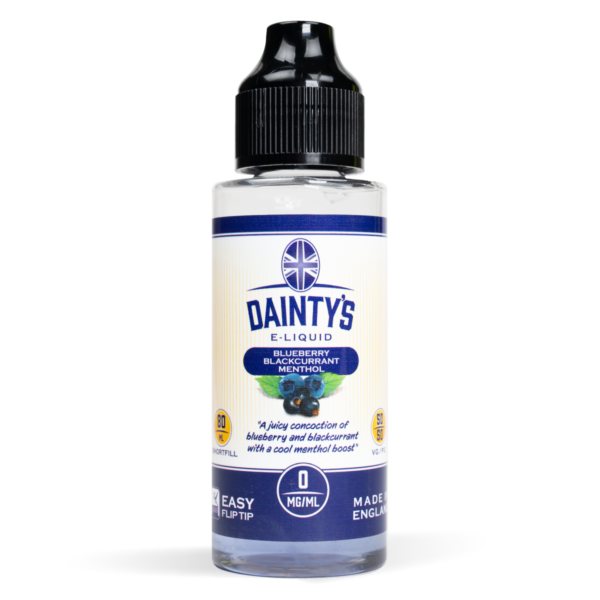 Ecovape Dainty's range Blueberry Blackcurrant Menthol flavour 80ml shortfill