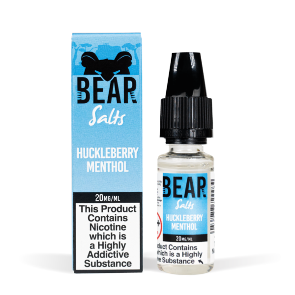 Wholesale Bear Salts 10ml Koala Huckleberry Menthol Nic Salt White Background Studio Shot