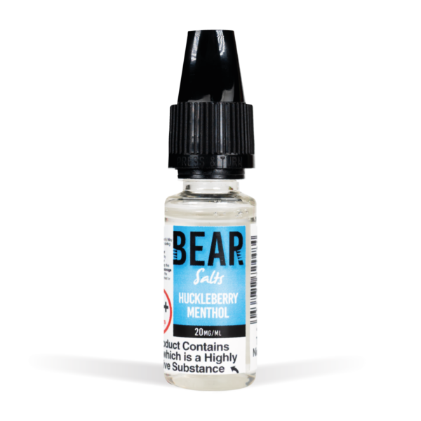 Wholesale Bear Salts 10ml Koala Huckleberry Menthol Nic Salt White Background Studio Shot