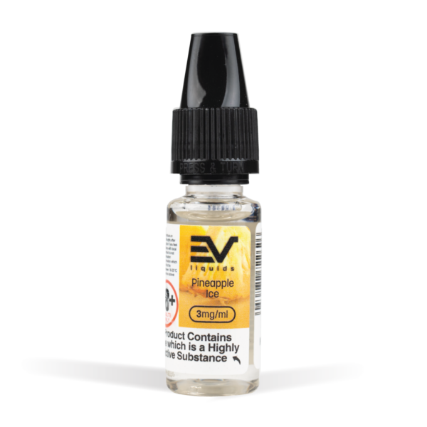 EV Liquid Pineapple Ice White Background Studio Shot