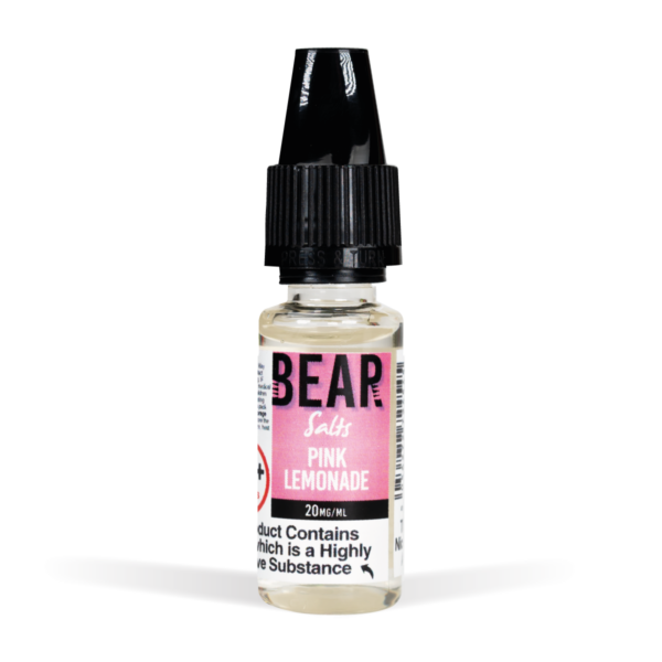 Bear Salts 10ml Panda Pink Lemonade Nic Salt White Background Studio Shot