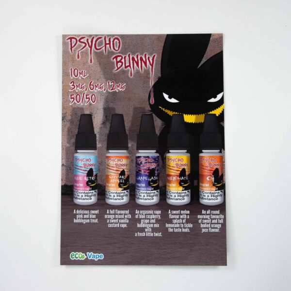 PsychoBunny 10ml POS Poster