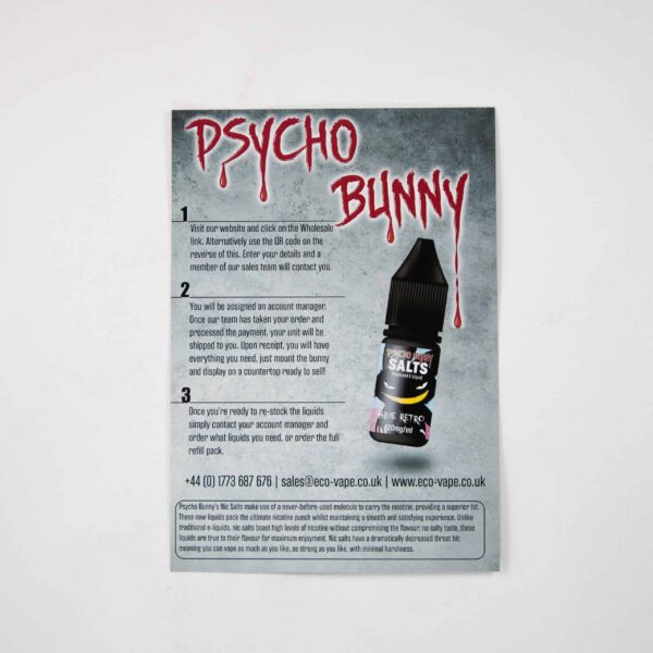 PsychoBunny Nic Salts POS Poster