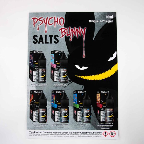 PsychoBunny Nic Salts POS Poster