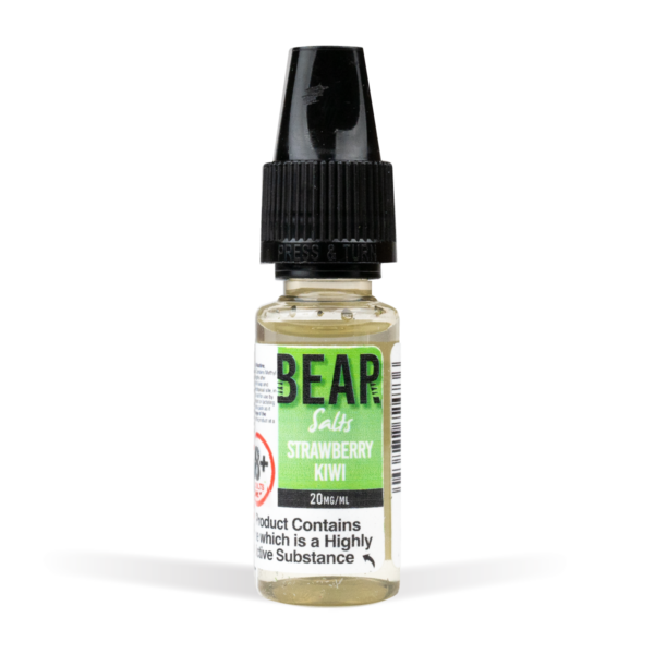 Strawberry Kiwi Grizzly Bear 10ml vape bottle studio shot white background