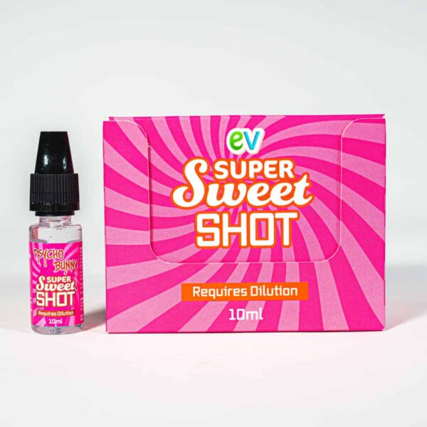 Psycho Bunny 10ml Nic Shot Range Super Sweet Flavour White Background Studio Shot