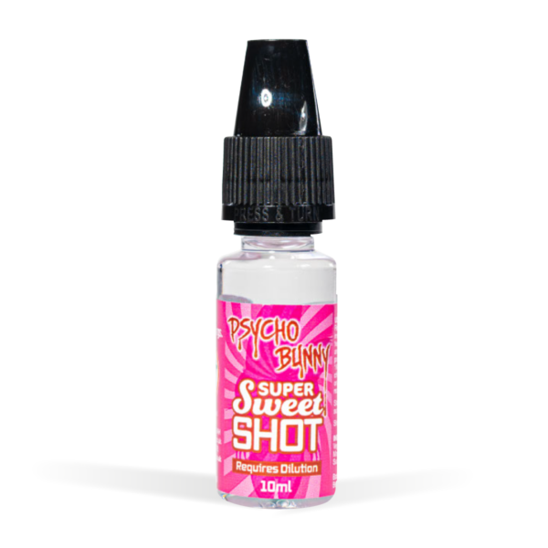 Psycho Bunny 10ml Nic Shot Range Super Sweet Flavour White Background Studio Shot