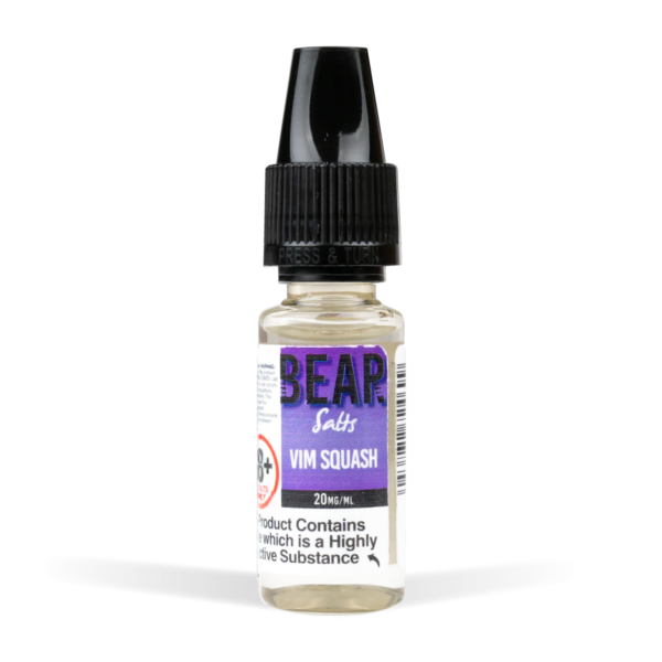 Vim Squash Panda Bear 10ml vape bottle studio shot white background