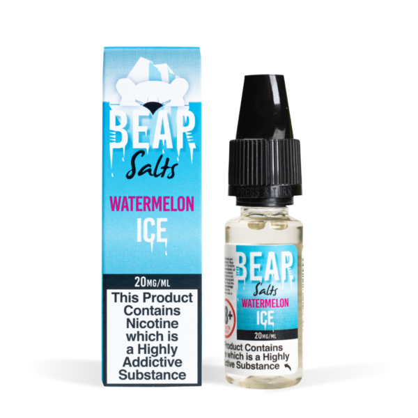 Bear Flavors Range Nic Salts watermelon ice Flavour 20mg White background Studio Shot