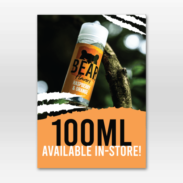 Bear 100ml Grizzly Flavour Menu A5