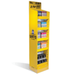 Dainty's 192 x 50ml Free standing display unit side angle